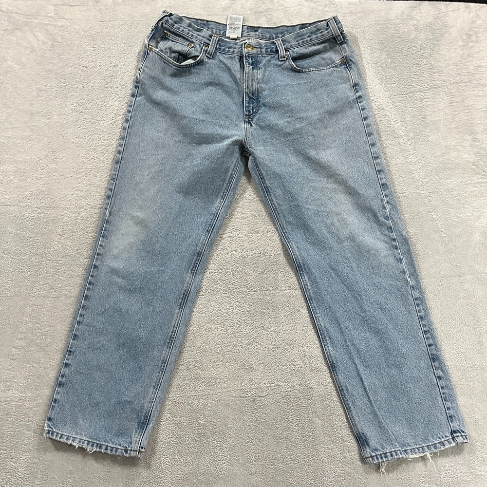 Carhartt Jeans Mens 38x30.5* Blue B460 LVB Straight Relaxed Denim Pants VTG Y2K